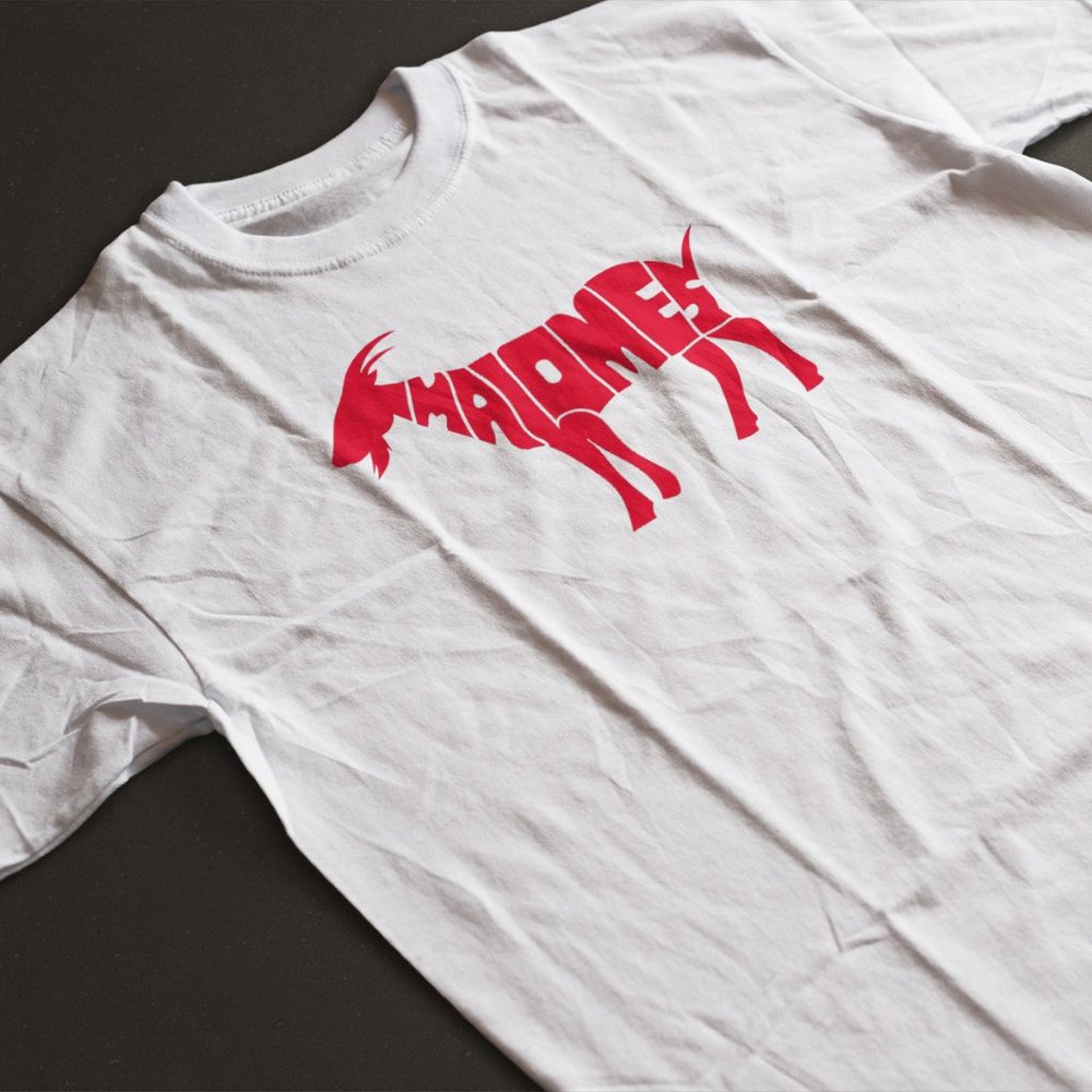 Kansas City Mahomes Goat White Shirt